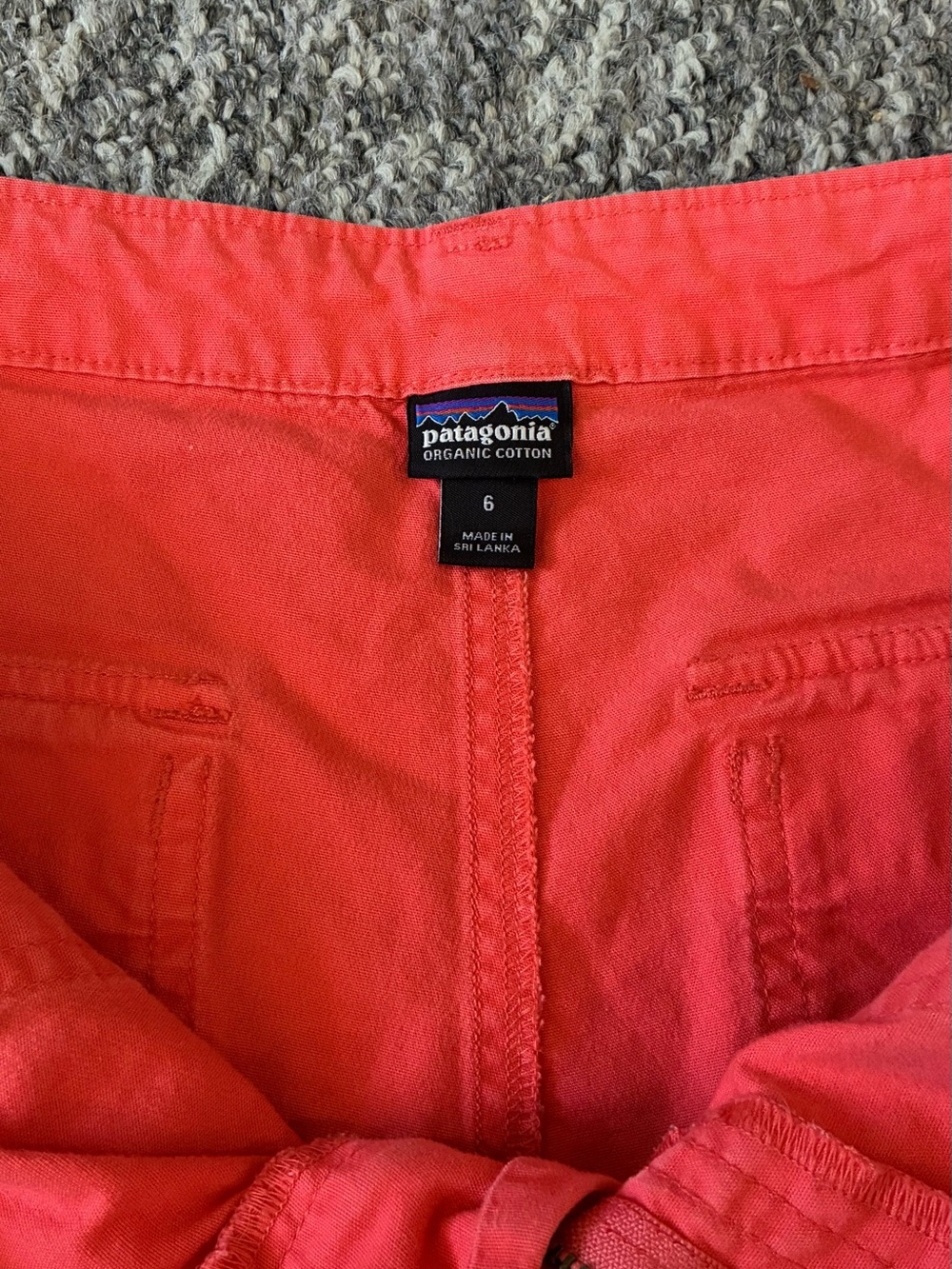 Patagonia Coral-Red Organic Cotton Shorts - Picture 2 of 6